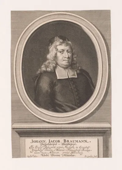 Portret van Johann Jacob Braumann