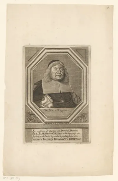 Portret van Johann Jacob Brombach von Dieffenau