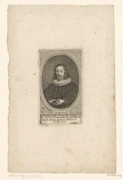 Portret van Johann Jacob Christmann