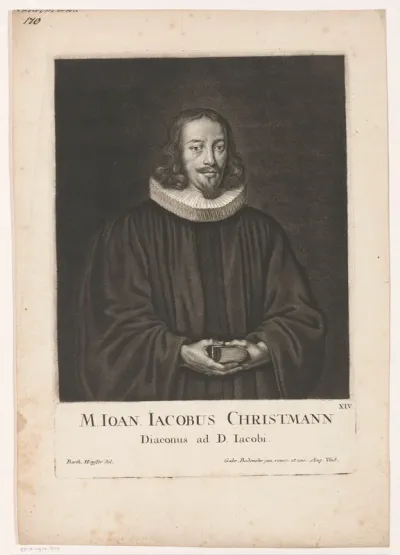 Portret van Johann Jacob Christmann