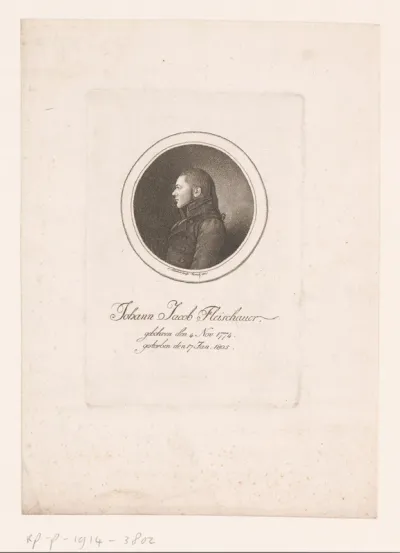 Portret van Johann Jacob Fleischauer