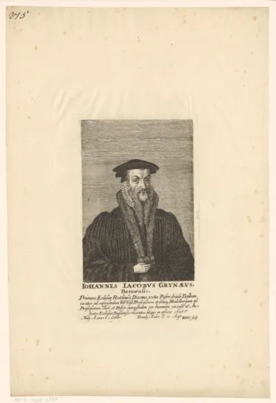 Portret van Johann Jacob Grynaeus