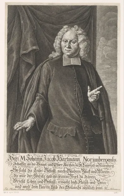 Portret van Johann Jacob Hartmann