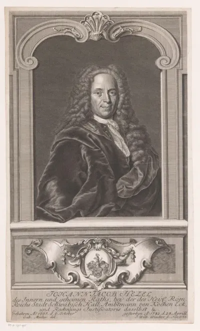 Portret van Johann Jacob Hezel