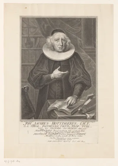 Portret van Johann Jacob Hottinger