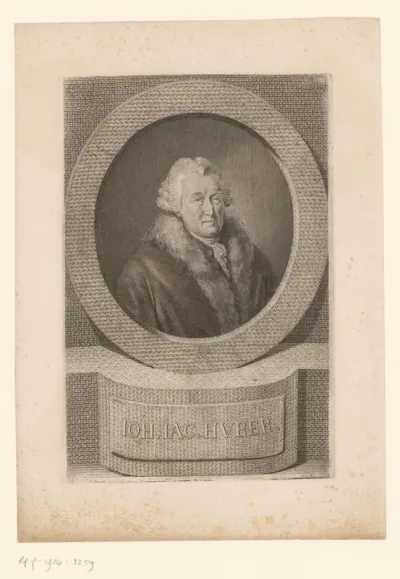 Portret van Johann Jacob Huber