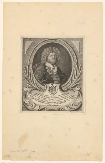 Portret van Johann Jacob Huber