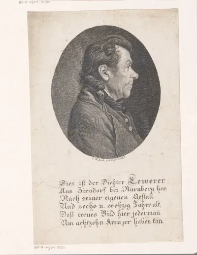 Portret van Johann Jacob Lewerer