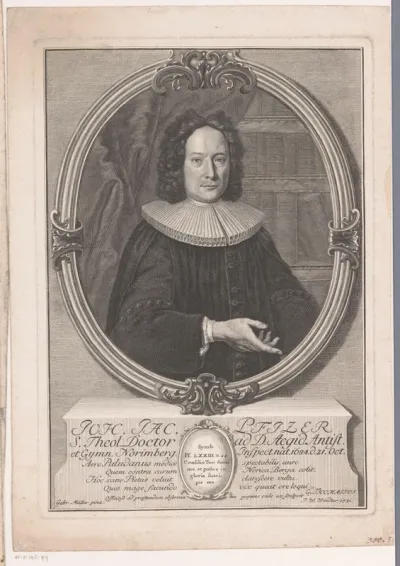 Portret van Johann Jacob Pfitzer