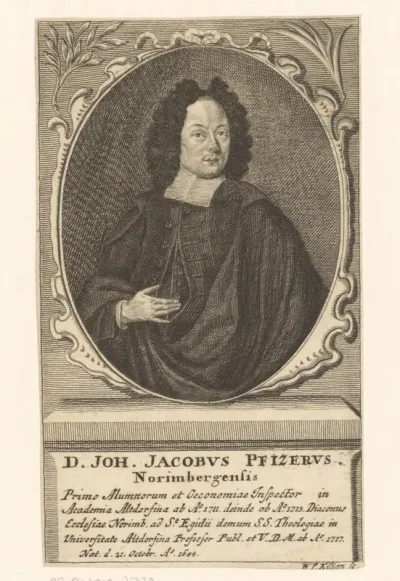 Portret van Johann Jacob Pfitzer