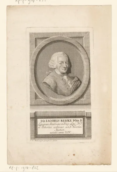 Portret van Johann Jacob Reiske