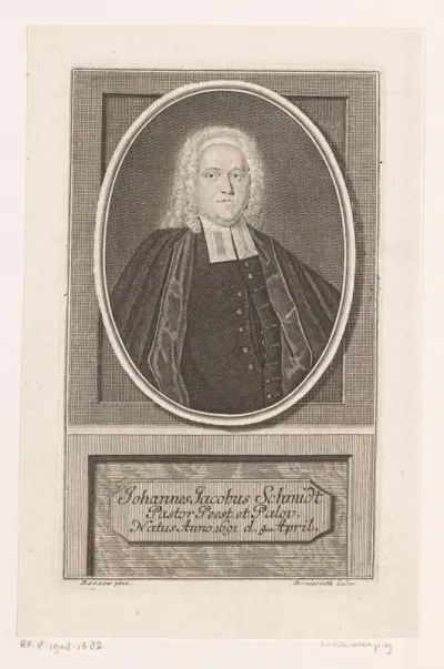 Portret van Johann Jacob Schmidt