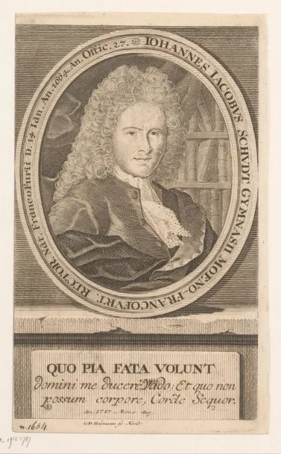 Portret van Johann Jacob Schudt