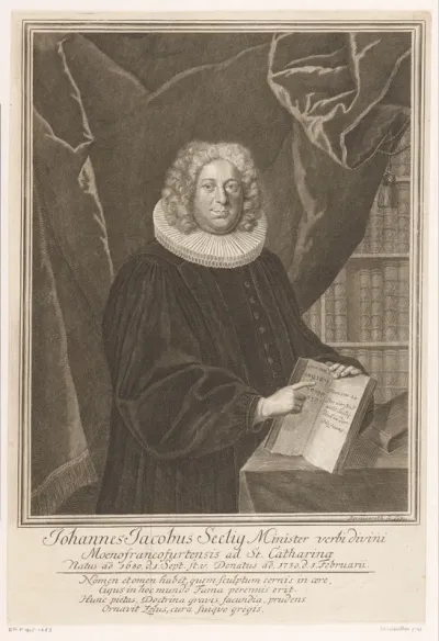 Portret van Johann Jacob Seelig