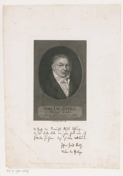 Portret van Johann Jacob Stolz