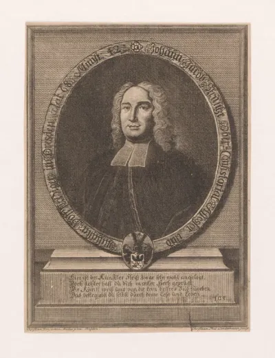 Portret van Johann Jacob Strantze op 68-jarige leeftijd
