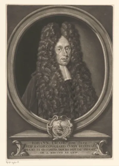 Portret van Johann Jacob vom Berg op 64-jarige leeftijd