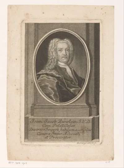 Portret van Johann Jacob Zwierlein