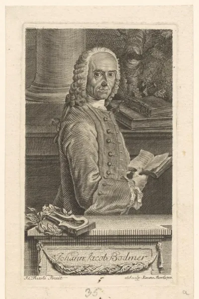 Portret van Johann Jakob Bodmer