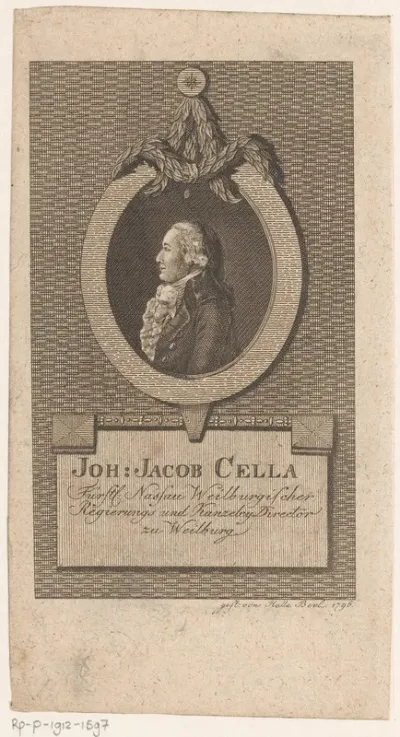 Portret van Johann Jakob Cella