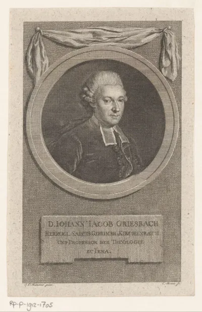 Portret van Johann Jakob Griesbach