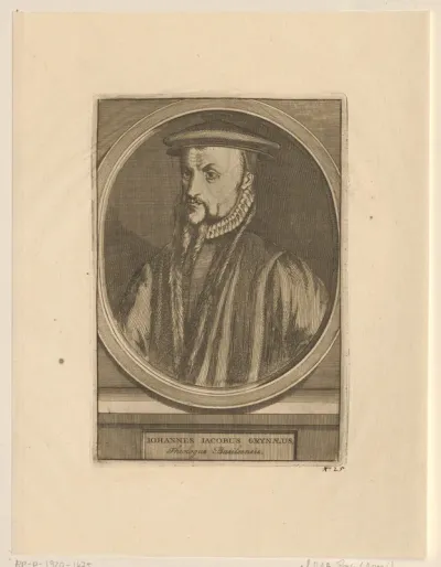 Portret van Johann Jakob Grynaeus