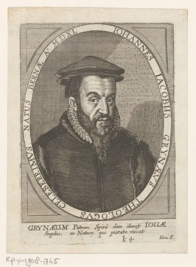 Portret van Johann Jakob Grynäus