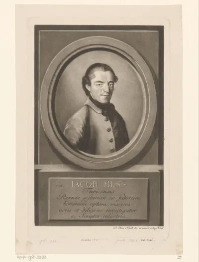 Portret van Johann Jakob Hess