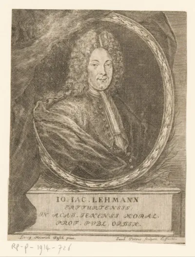 Portret van Johann Jakob Lehmann