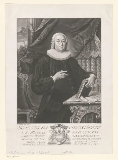 Portret van Johann Jakob Plitt