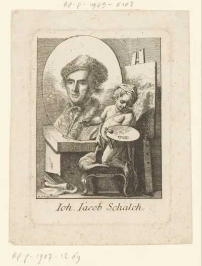 Portret van Johann Jakob Schalch