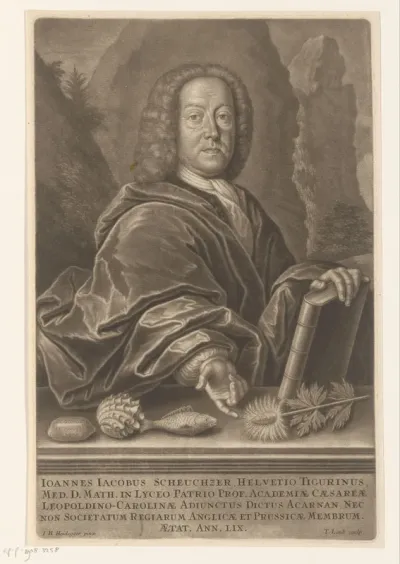Portret van Johann Jakob Scheuchzer