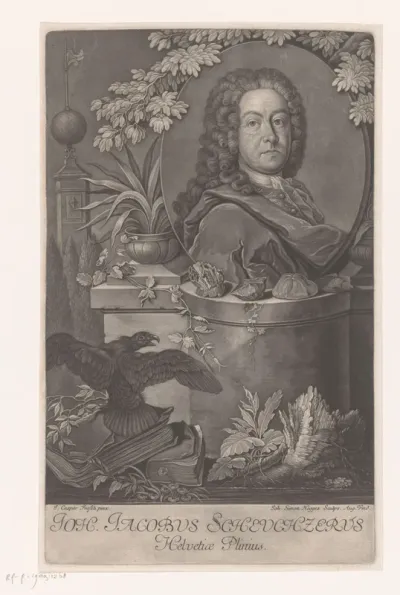 Portret van Johann Jakob Scheuchzer