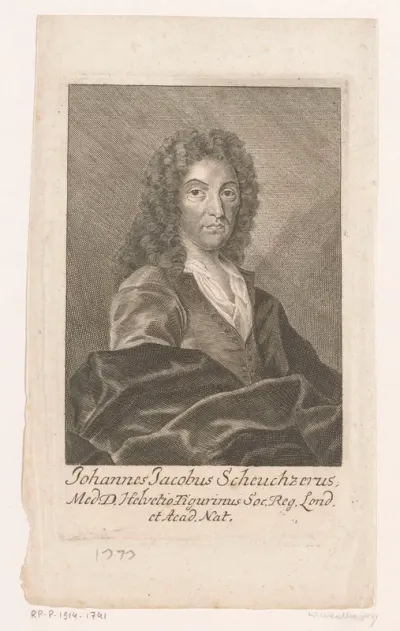Portret van Johann Jakob Scheuchzer