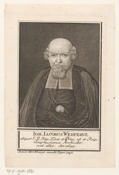 Portret van Johann Jakob Wepfer