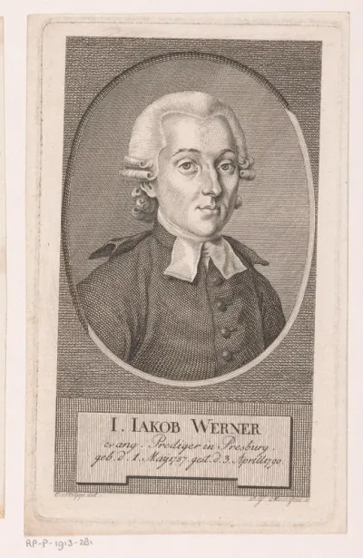 Portret van Johann Jakob Werner