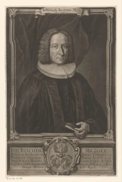 Portret van Johann Joachim Metzger