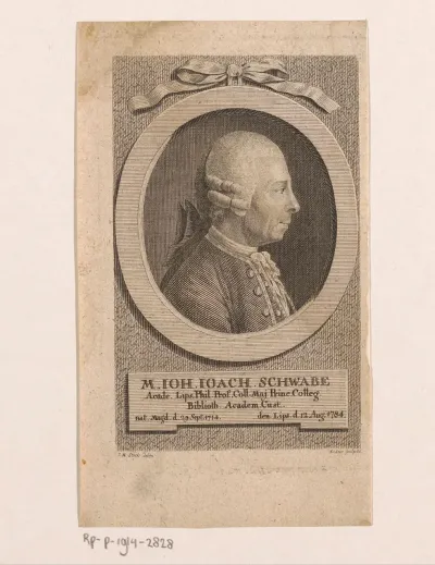Portret van Johann Joachim Schwabe