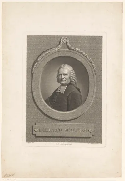 Portret van Johann Joachim Spalding