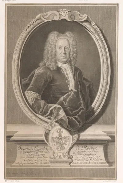 Portret van Johann Joachim von Roeber