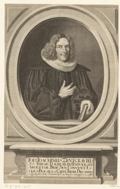 Portret van Johann Joachim Zentgraf