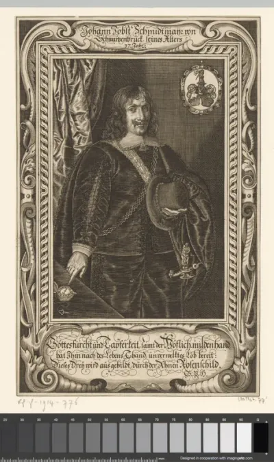 Portret van Johann Jodocus Schmidmair von Schwarzenbruck