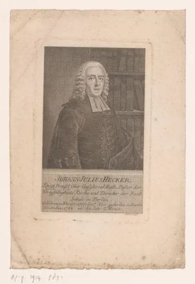 Portret van Johann Julius Hecker