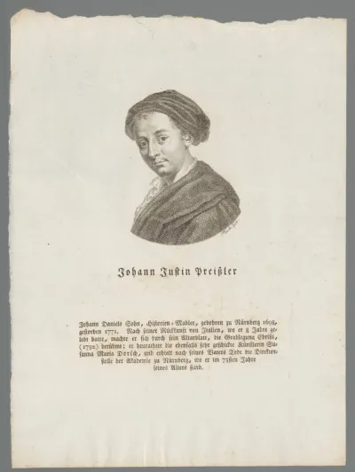 Portret van Johann Justin Preissler