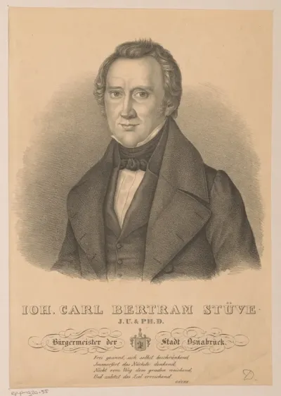 Portret van Johann Karl Bertram Stüve