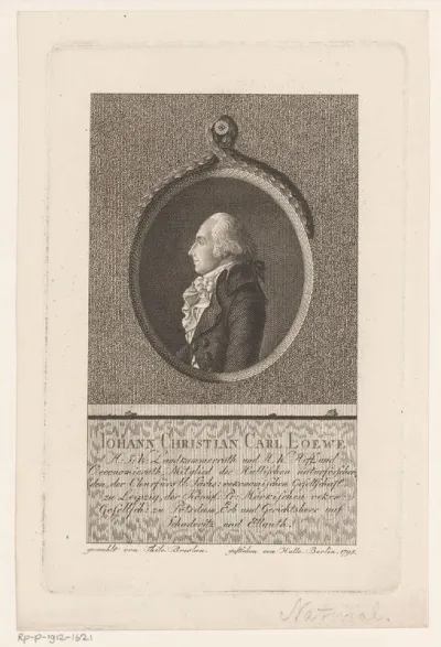 Portret van Johann Karl Christian Löwe