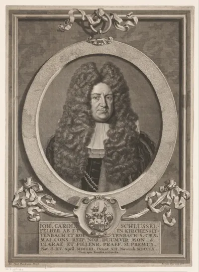 Portret van Johann Karl Schlüsselfelder