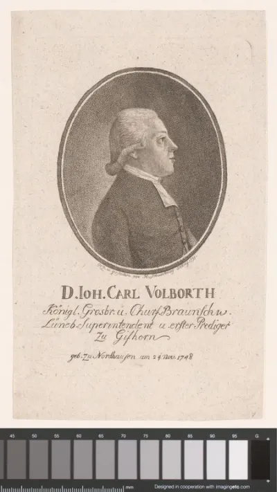 Portret van Johann Karl Volborth