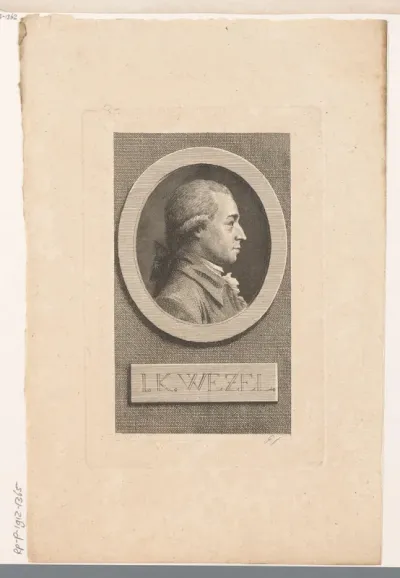 Portret van Johann Karl Wezel