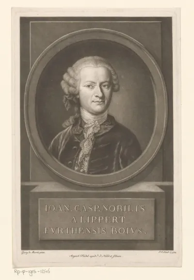 Portret van Johann Kaspar Edler von Lippert